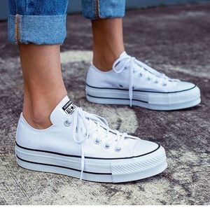 White platform converse